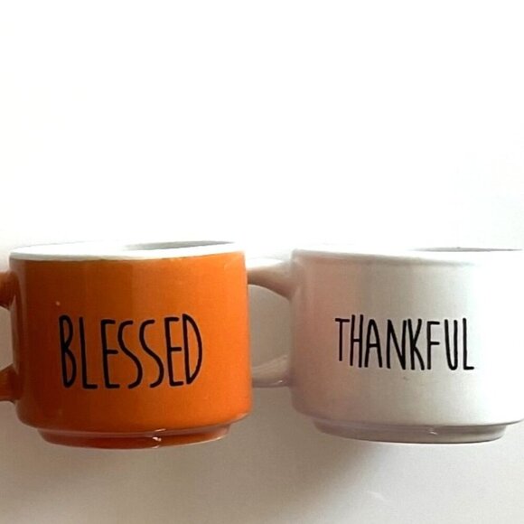 THAKFUL BLESSED ESPRESSO CUPS STACKED IN STAND SET OF 4 - Picture 10 of 13